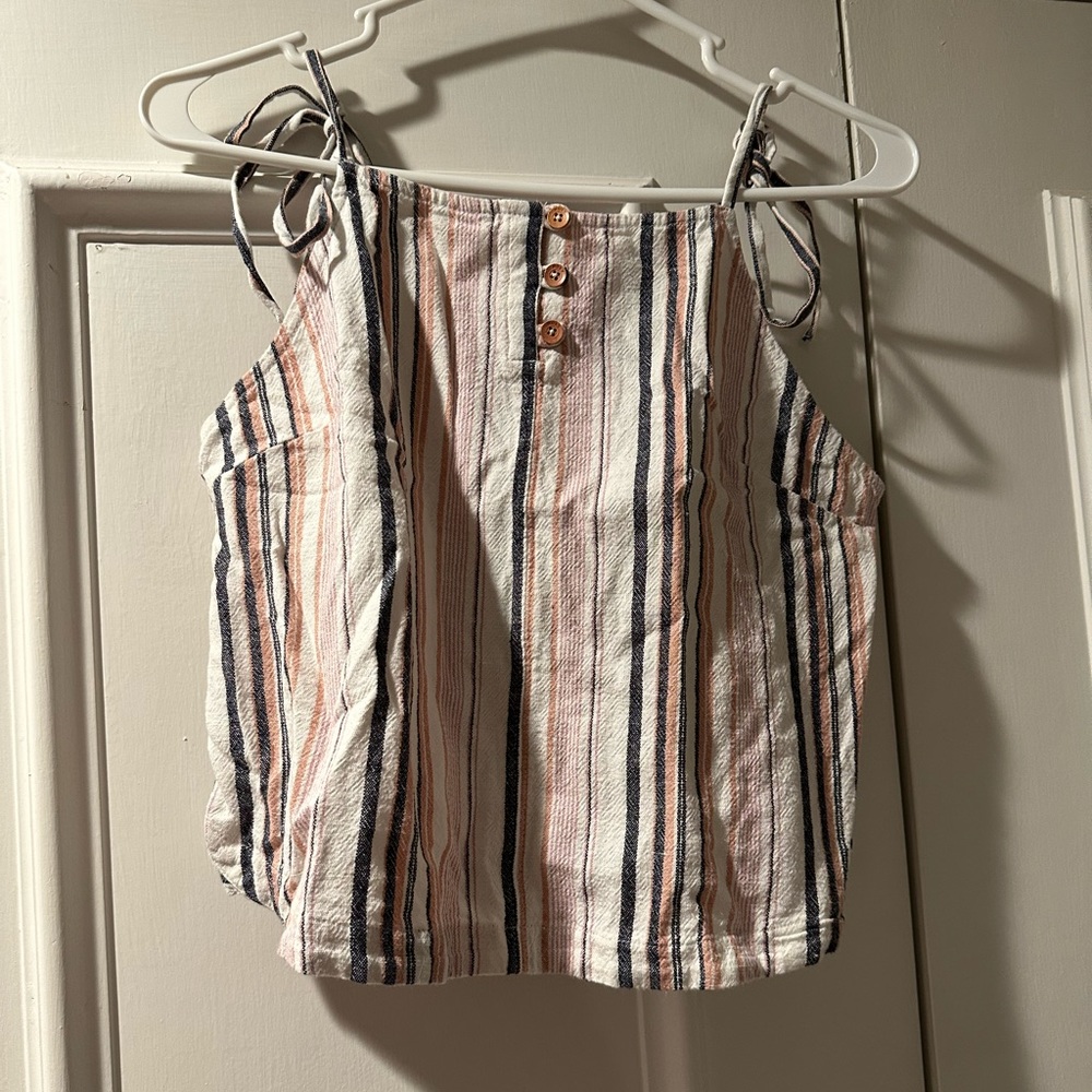 Striped cropped tank top
